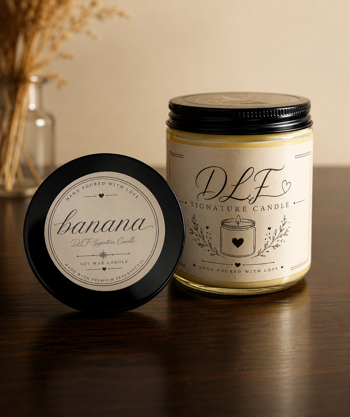 🍌 Banana Bliss | DLF Signature Candles | 8 oz Hand-Poured Premium Scented Can