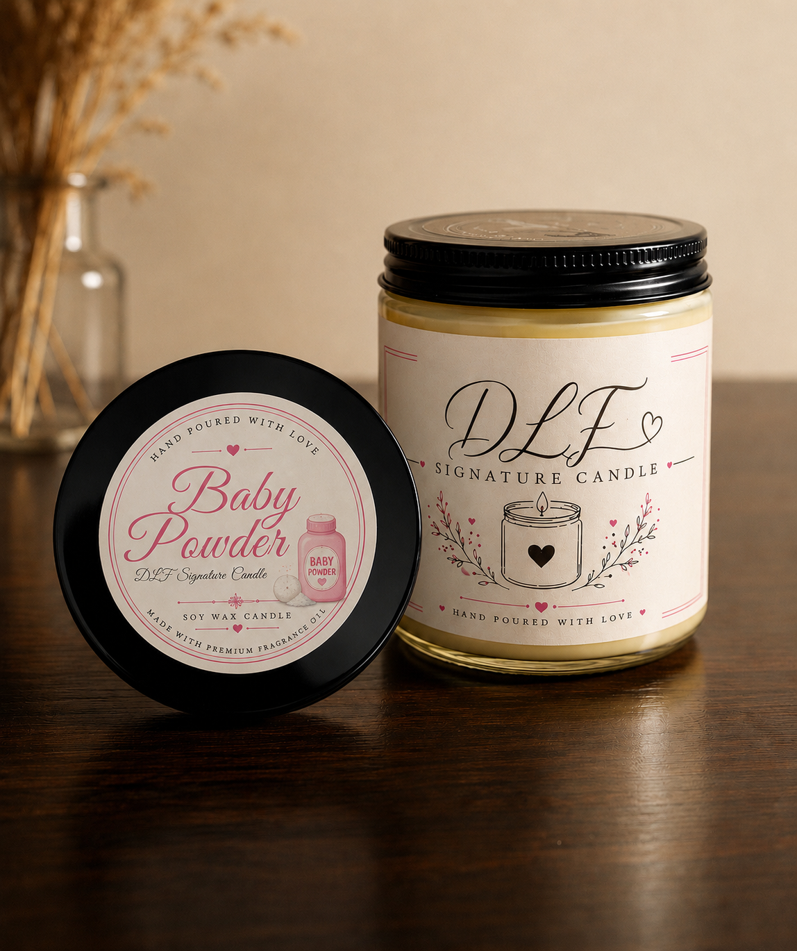 Baby Powder | DLF Signature Candles | 8 oz Hand-Poured Premium Scented Candle