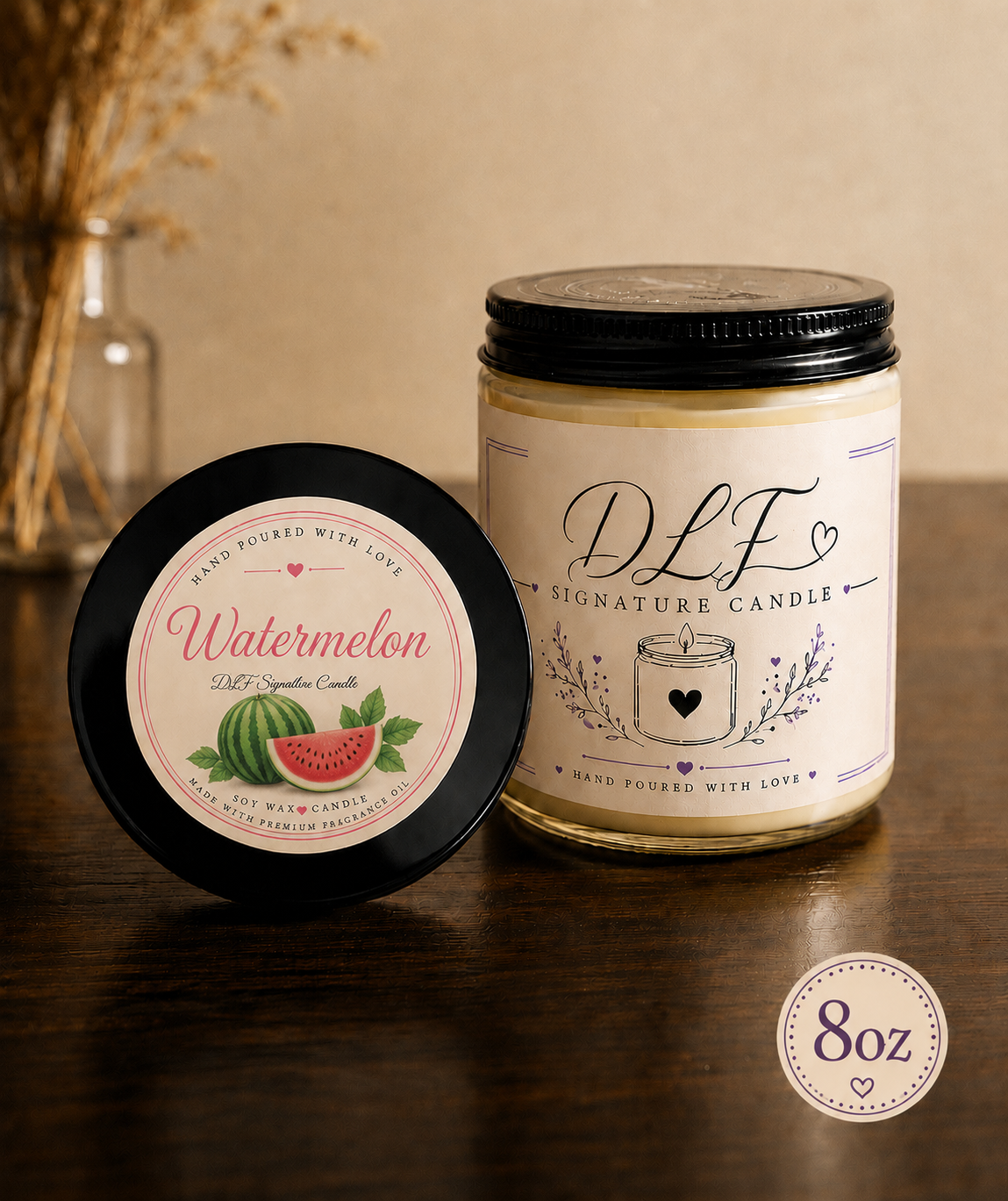 🍉Watermelon | DLF Signature Candles | 8 oz Hand-Poured Premium Scented Candle